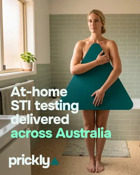 Prickly | At-home STI testing delivered across Australia. Digitally generated image. Credit: Prickly.