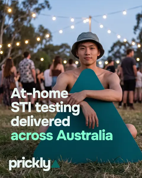 Prickly | At-home STI testing delivered across Australia. Digitally generated image. Credit: Prickly.
