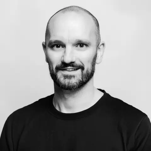Dr Tom Morley, black and white portrait